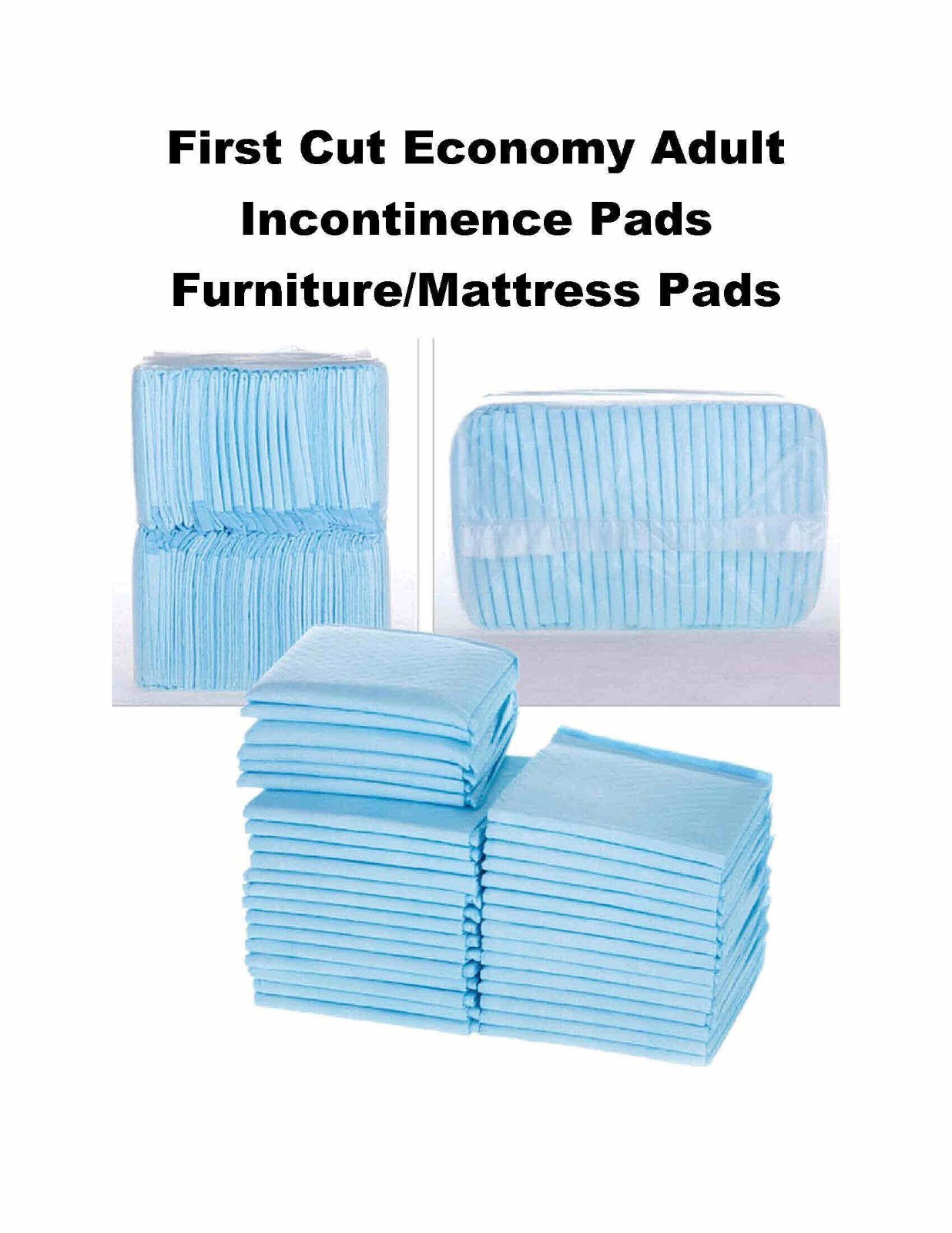 300-17×24″ First Cut Quality Economy Adult Incontinence Pads Mattress Pads BULK
