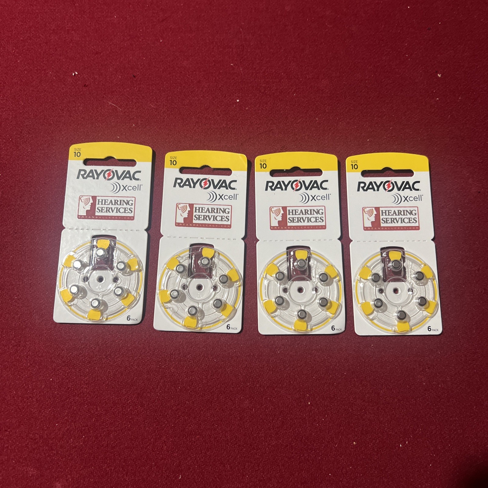 Rayovac Xcell Size 10 1.45v Zinc Air Hearing Aid Batteries 4 Pack exp nov 2025