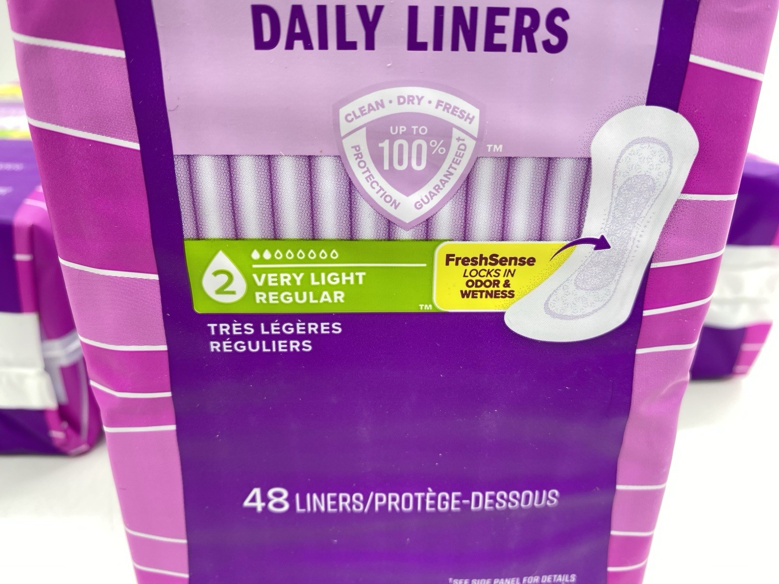 Poise Daily Liners Regular Length Very Light #2 Absorbency Lot of 4- 48 ct each