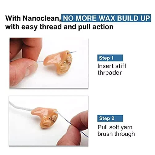 NanoClean All-in-1 Hearing Aid Cleaning Kit – 1 Pack of 20 Ready-to-Use Strands