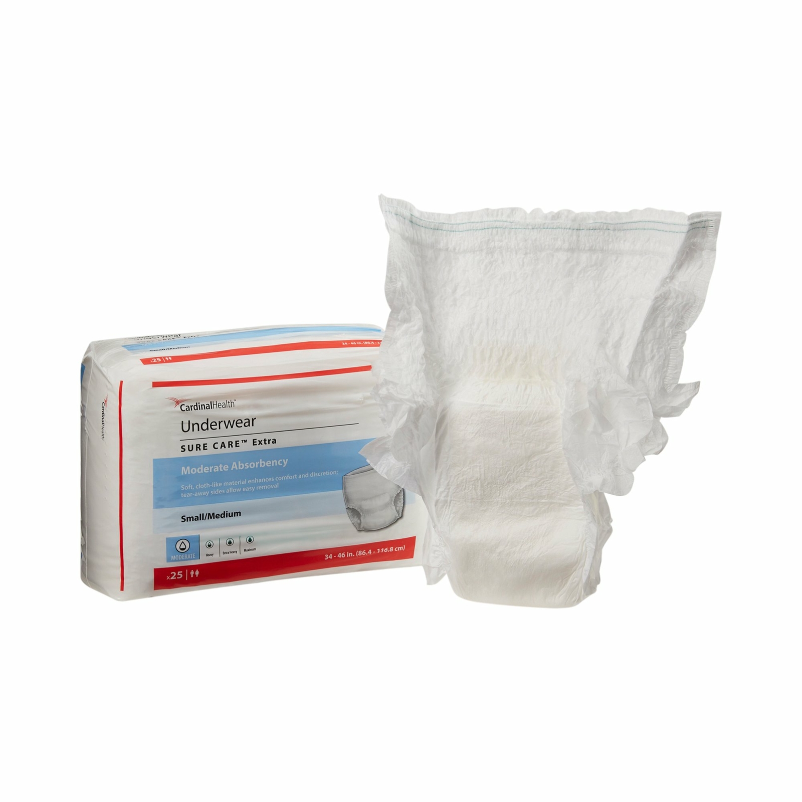 Covidien Disposable Underwear Small / Medium Moderate 25 Ct