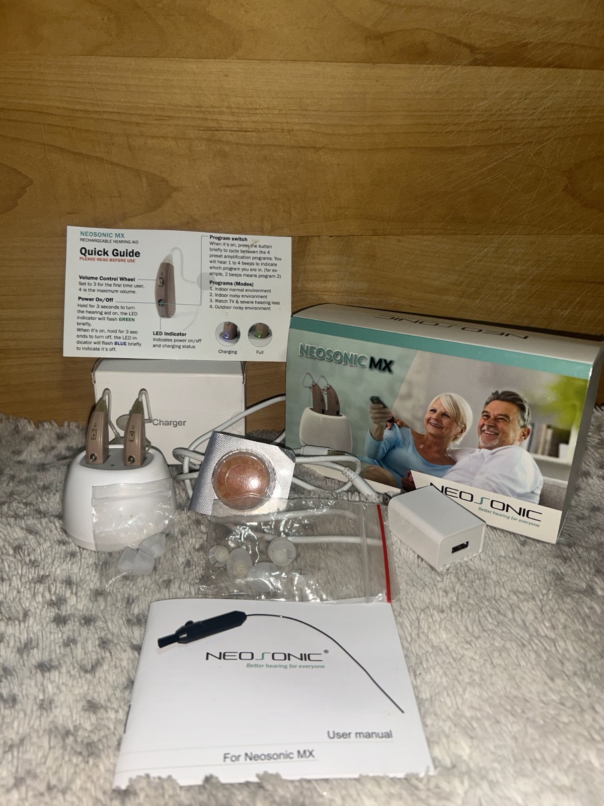 Neosonic MX-RIC Rechargeable Hearing Aids – Receiver in Canal EUC