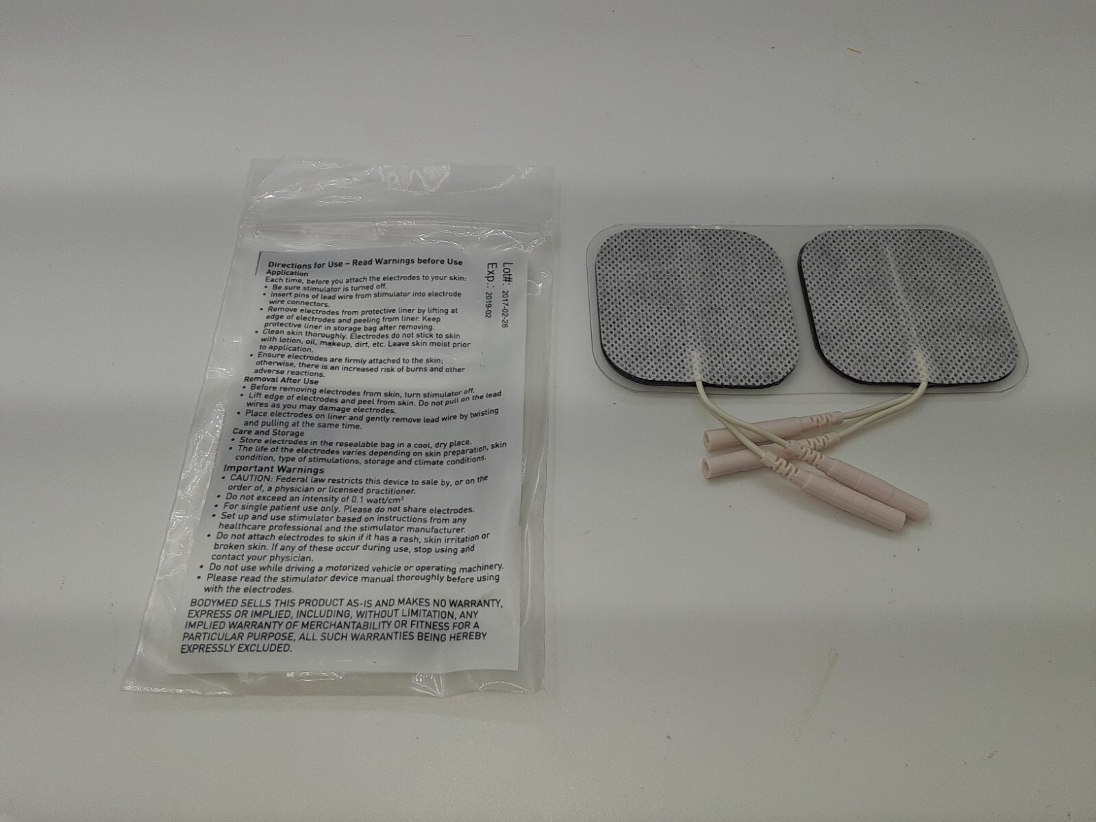 SELF-ADHERING ELECTRODES 2”x2” REUSABLE FOR TENS UNIT 5 pack