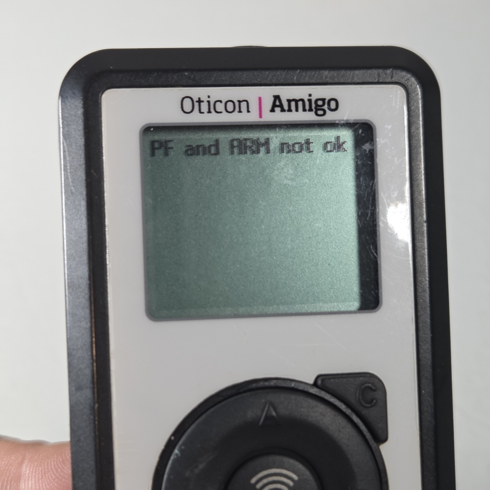 Oticon Amigo T30 Basic Transmitter ONLY – BROKEN FOR PARTS OR REPAIR – READ