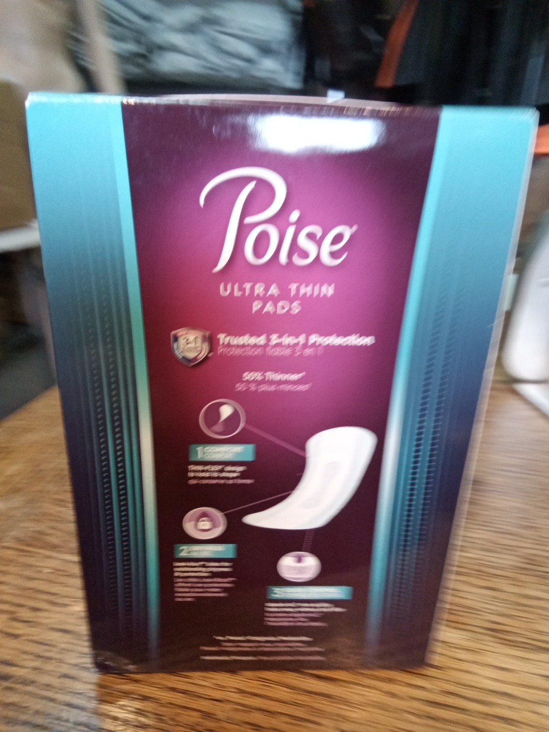 Poise Ultra Thin Pads #3 Light Absorbency, Regular Length 28 pads | New