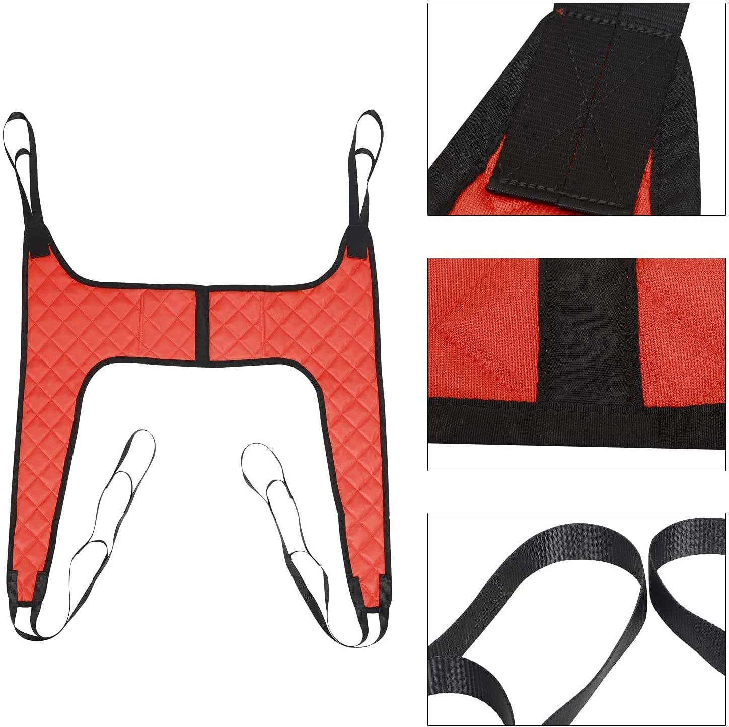 Lift Sling, Medical Patient Slings with Commode Cutout, Four XL, Red