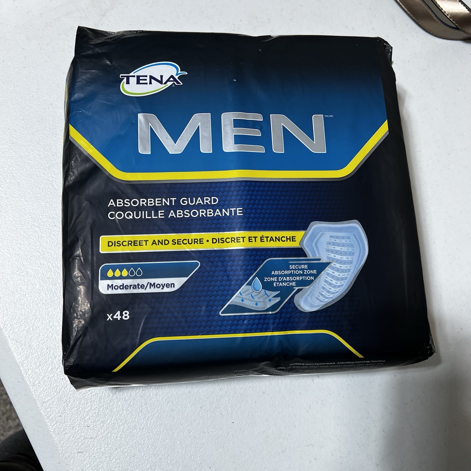 Tena Men Absorbent Guard 48 Count Moderate Discreet & Secure Protect Underwear