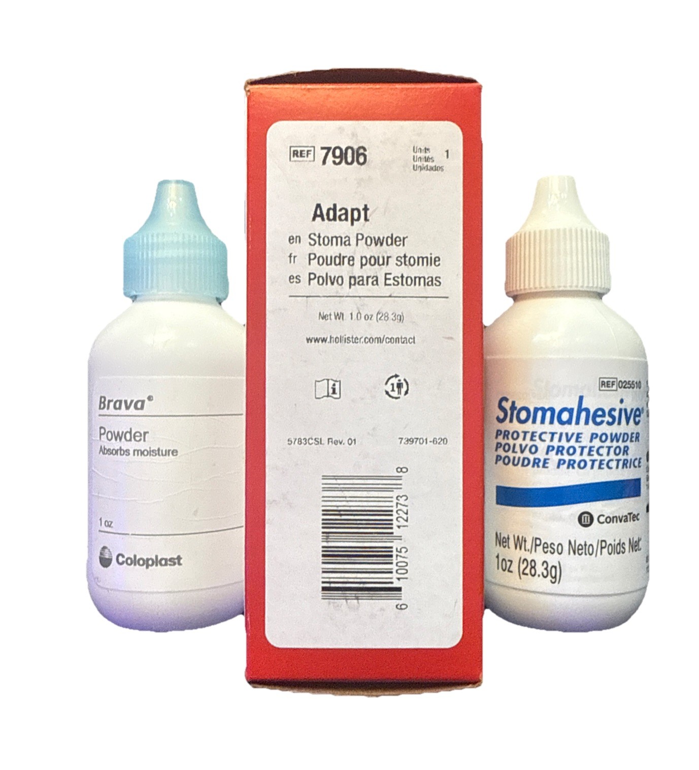 1 Coloplast 19075 1 Adapt Powder 7906 1 Convatec 025510 Bottles Exp 2026-2027