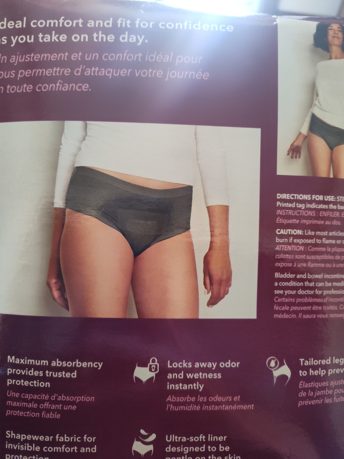 Depends Silhouette Maximum Size Small, 16ct, Two Colors Black & Pink