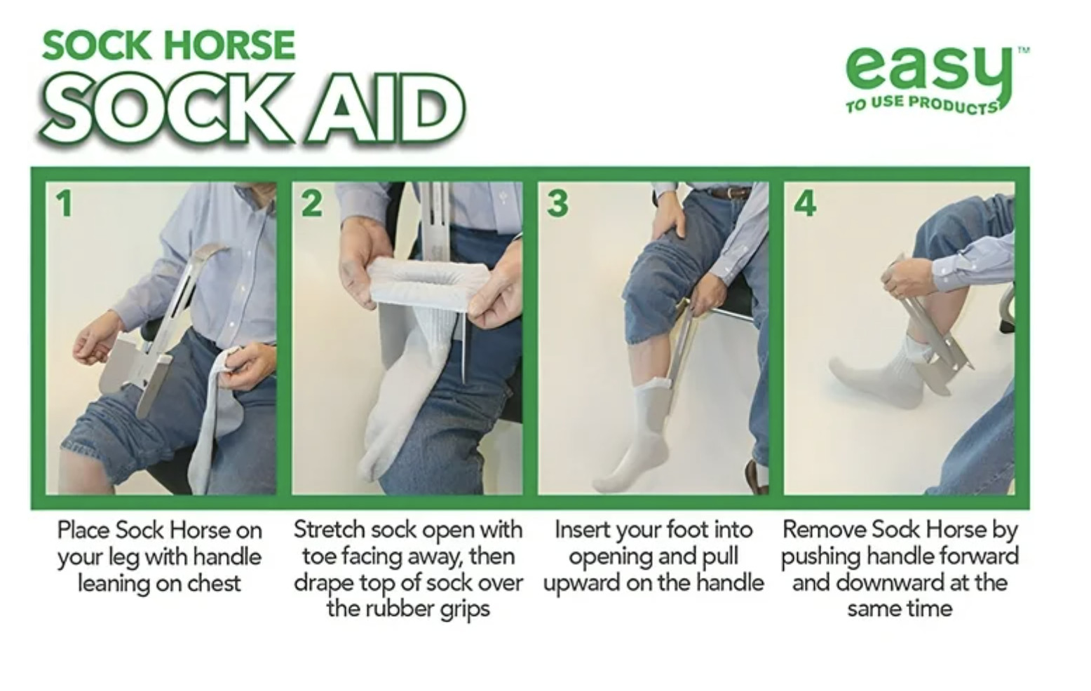 Kinsman Simple & Stress-free Sock Aid For All Socks & Doubles As A Shoe Horn