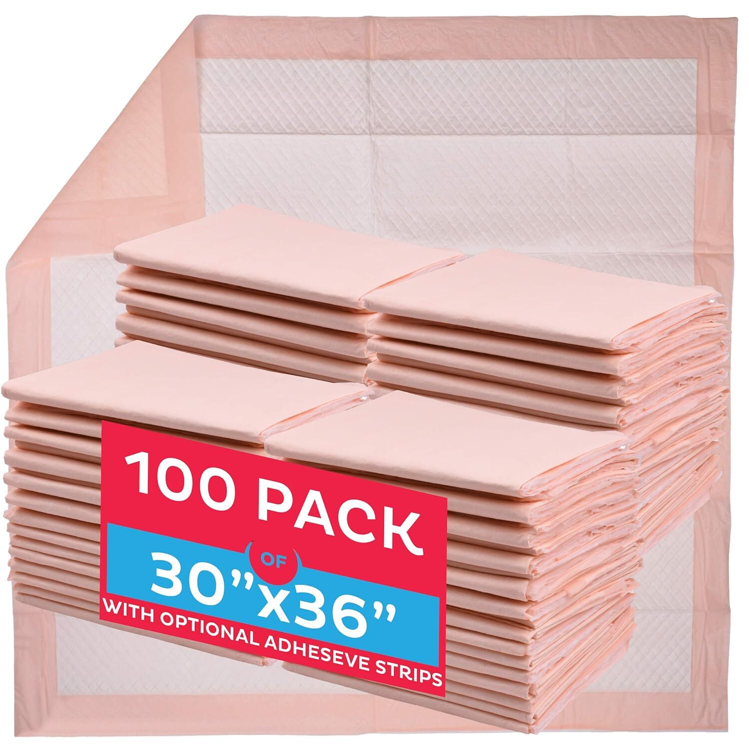 100 Pack 30X36 Inch Maximum Absorbency Disposable Bed Pads With Leaklock Tech…