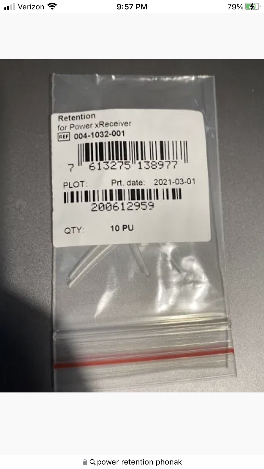 Phonak, Unitron, Costco and Hansaton Hearing Aid RIC POWER Retention Tails-10 Pk