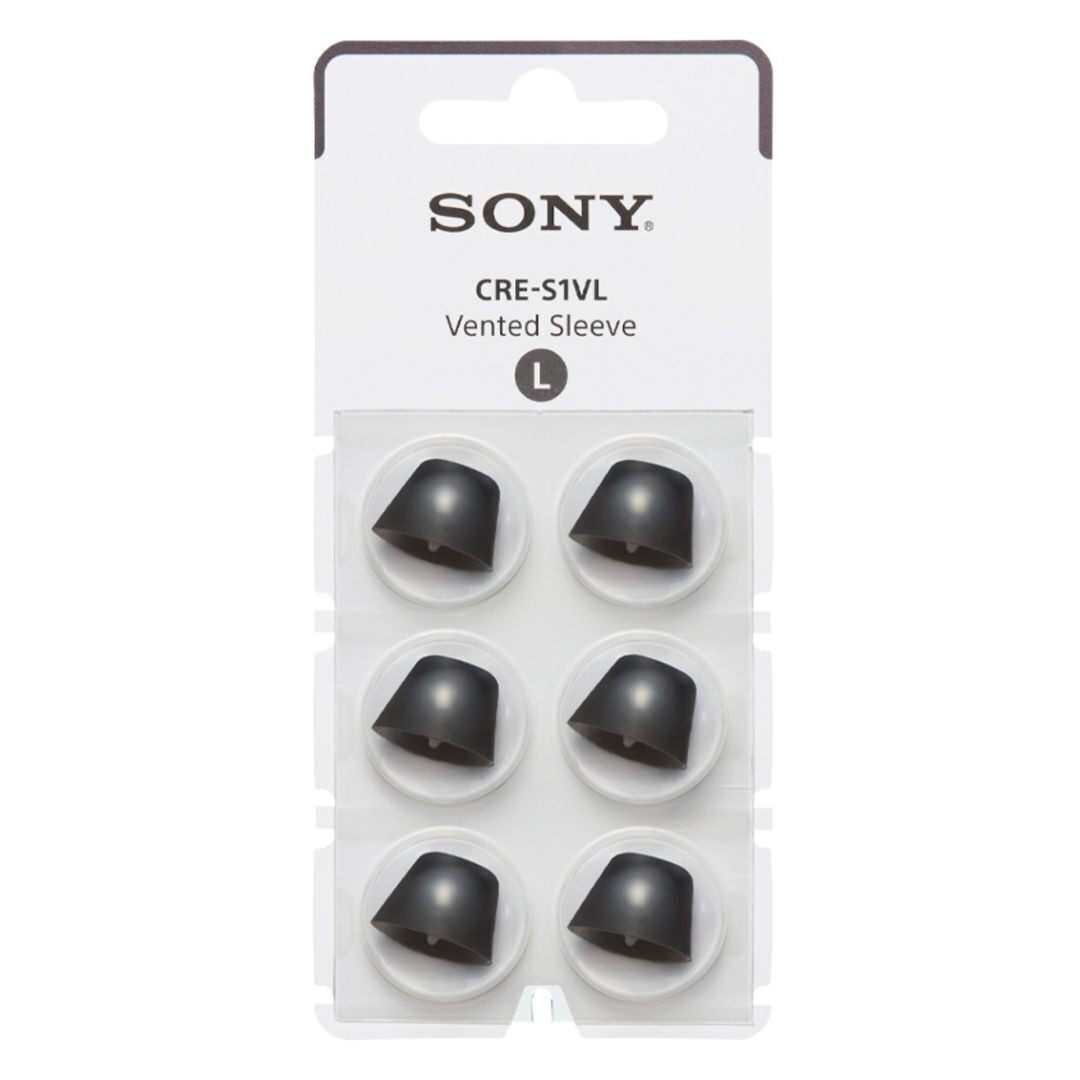 Sony Three Pair Vented Sleeves CRE-C10 Self Fitting OTC Hearing Aids Large