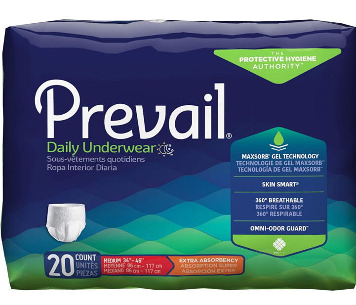 Prevail PV512 Disposable Underwear – 20 Count