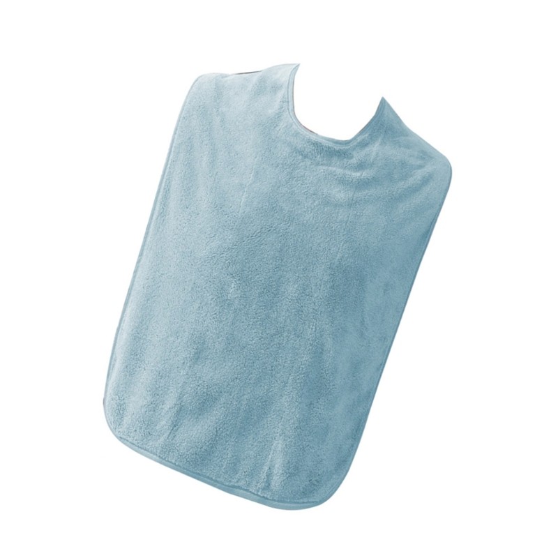 Coral Fleece Eating Garment Cover Adult Elderly Large Towel Bib for Men Women