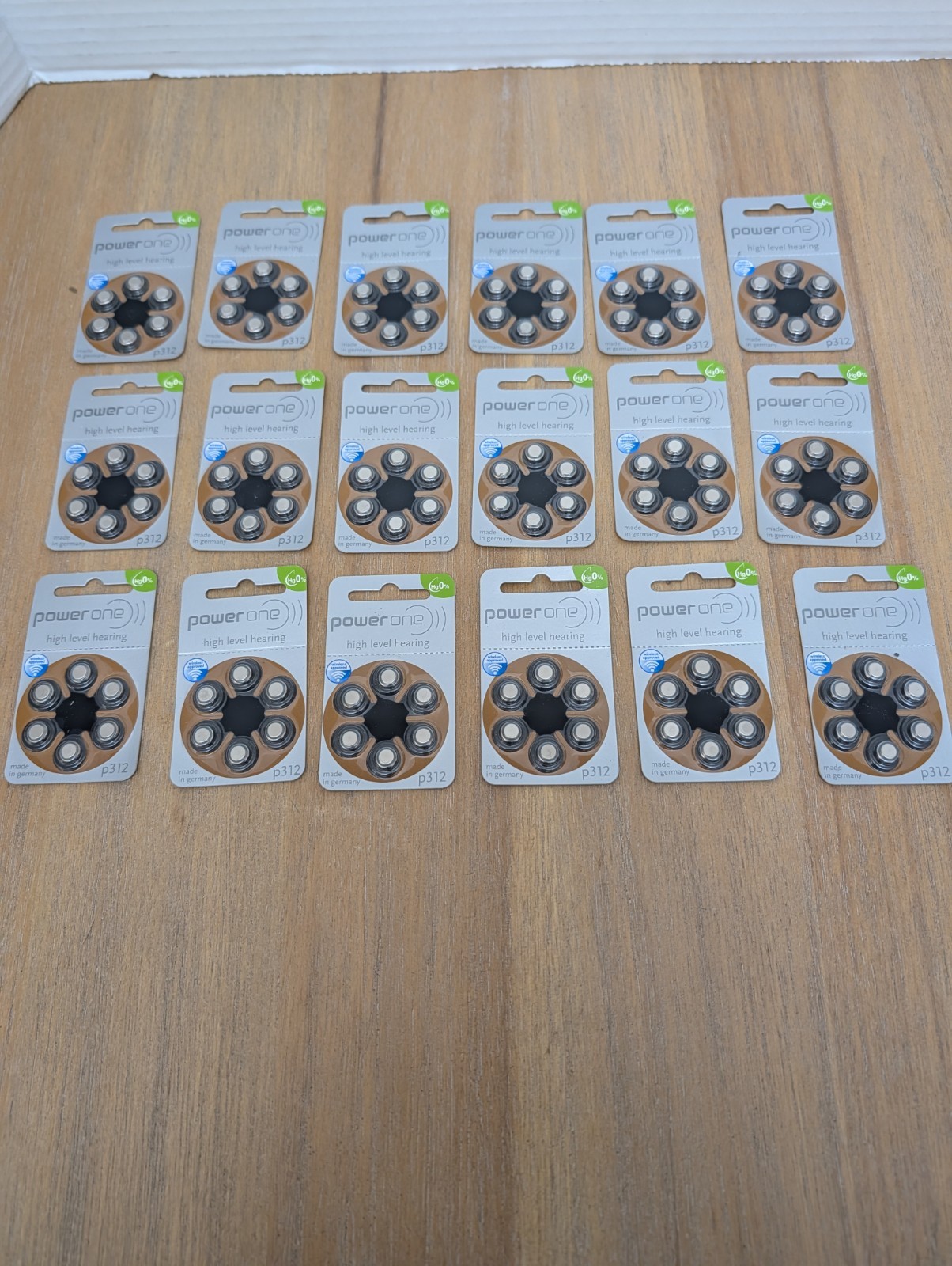 Power One Size P312/PR41 Hearing Aid Batteries Bundle of 18 Packs (90 Batteries)