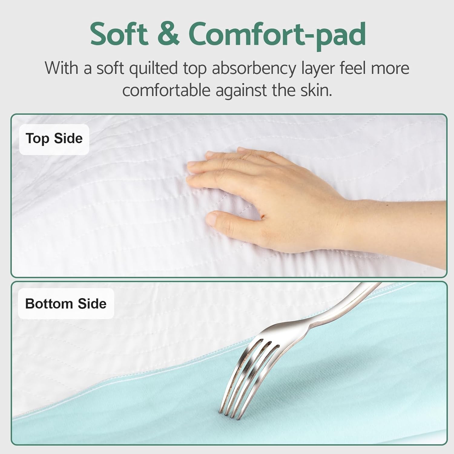 Waterproof Bed Pads 54×36 Inch Full Washable Incontinence Mattress Protector