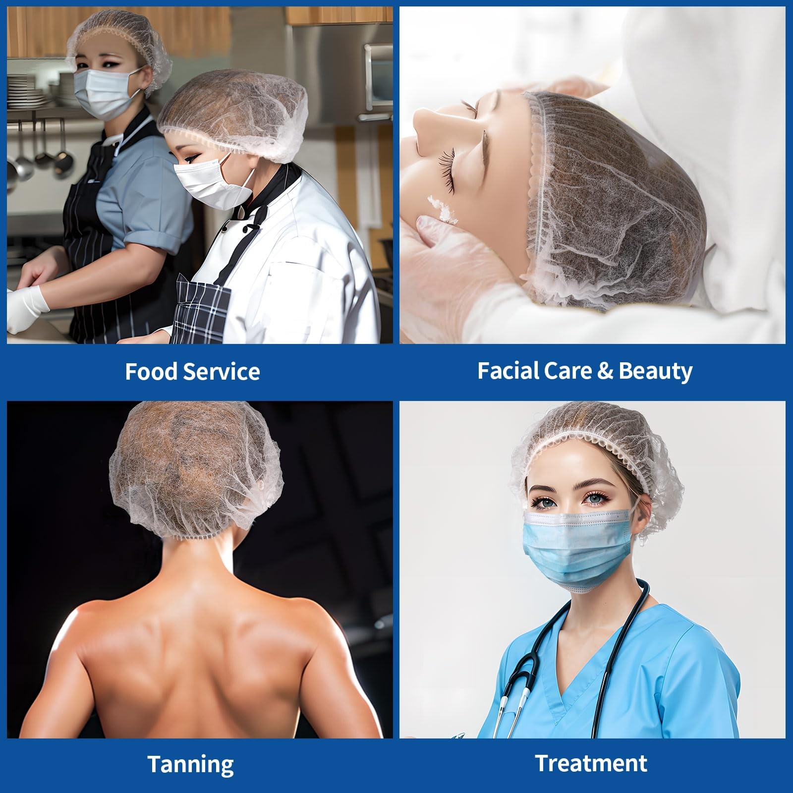 Hair Net, Hair Nets for Food Service Workers, 50PCS Hairnets for Foodservice,…