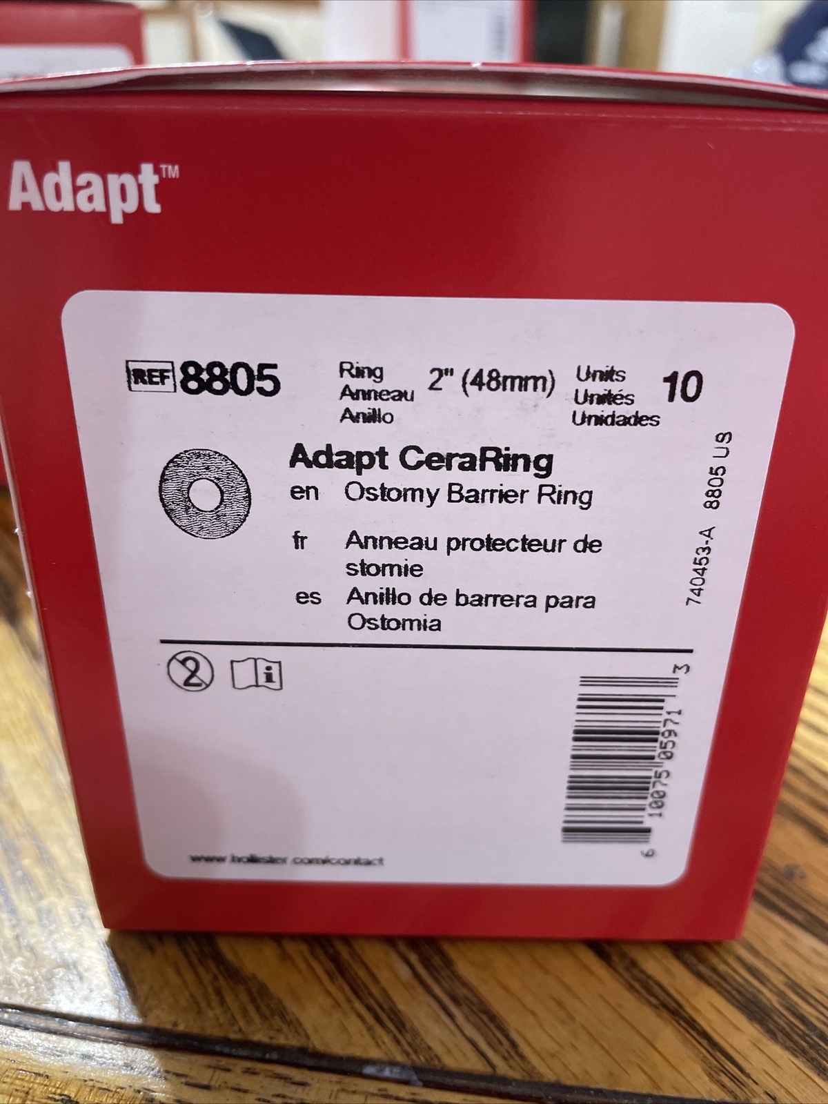 Hollister 8805 Adapt CeraRing 2″ Ostomy Barrier Rings Box of 10 Exp. 2029