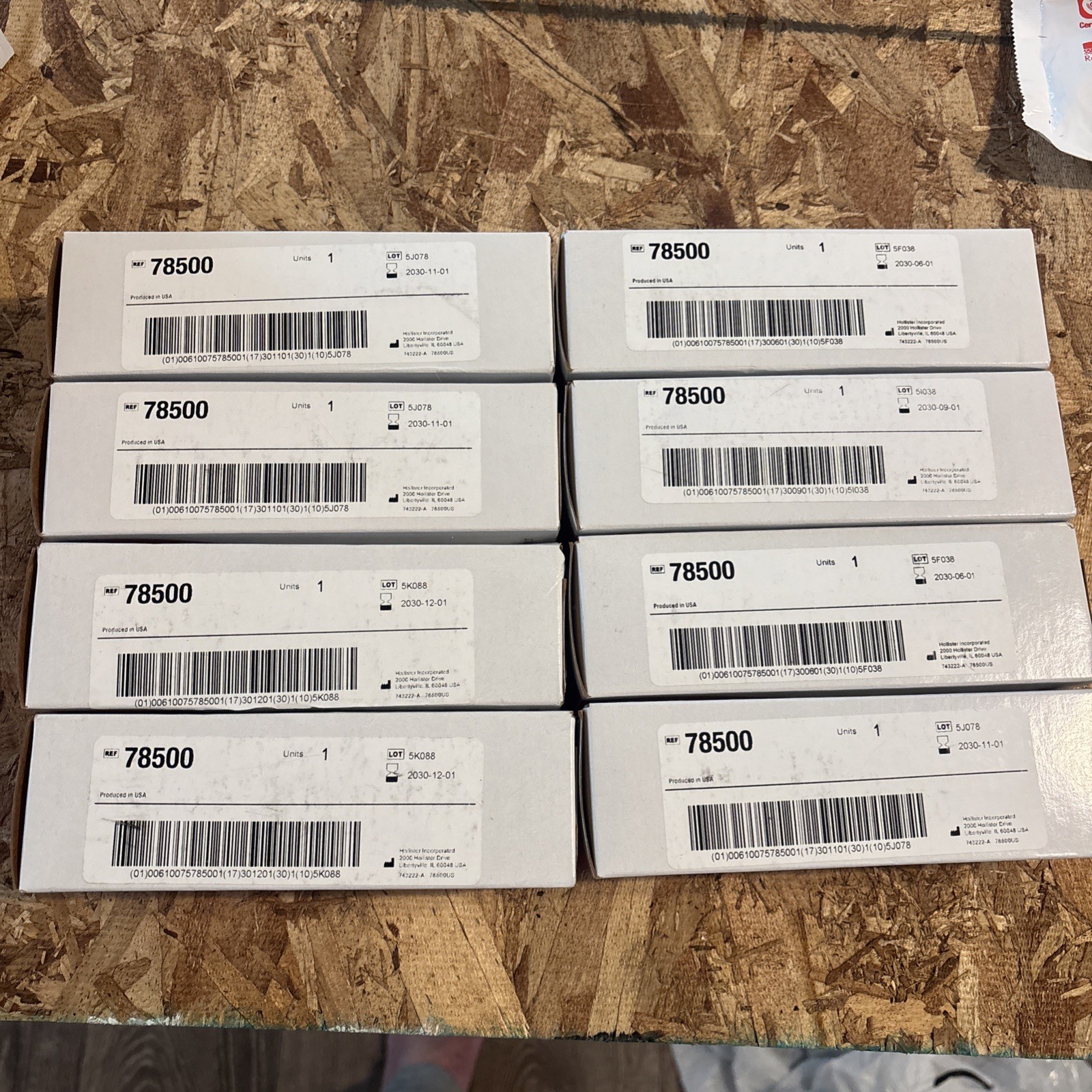 Hollister 78500 Lot Of 8 Adapt Ostomy Pouch Lubricating Deodorant 8 Oz Exp 2030
