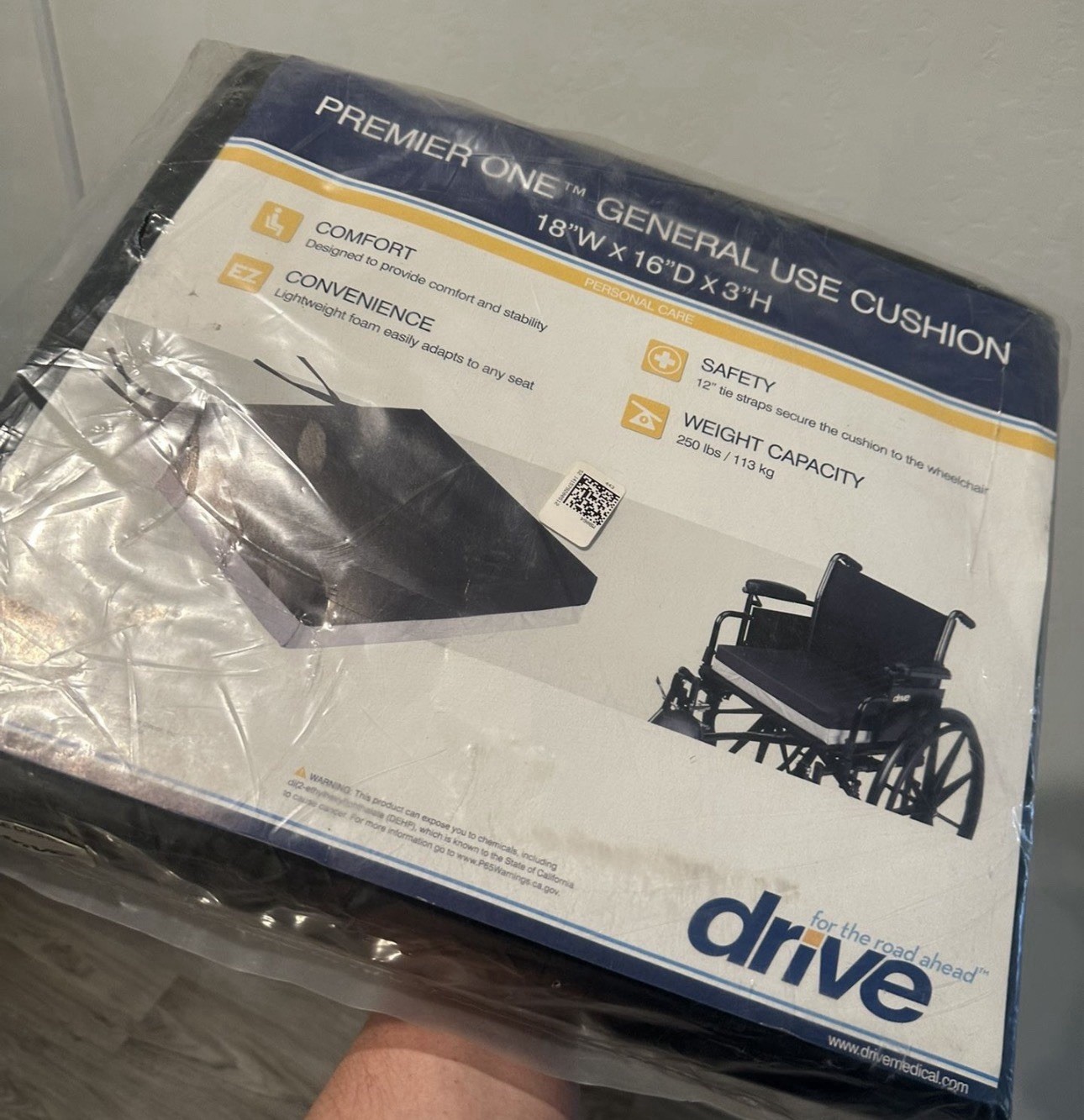 Drive Medical Premier One Foam Cushion 18×16 Inches General Use HCPCS E2601