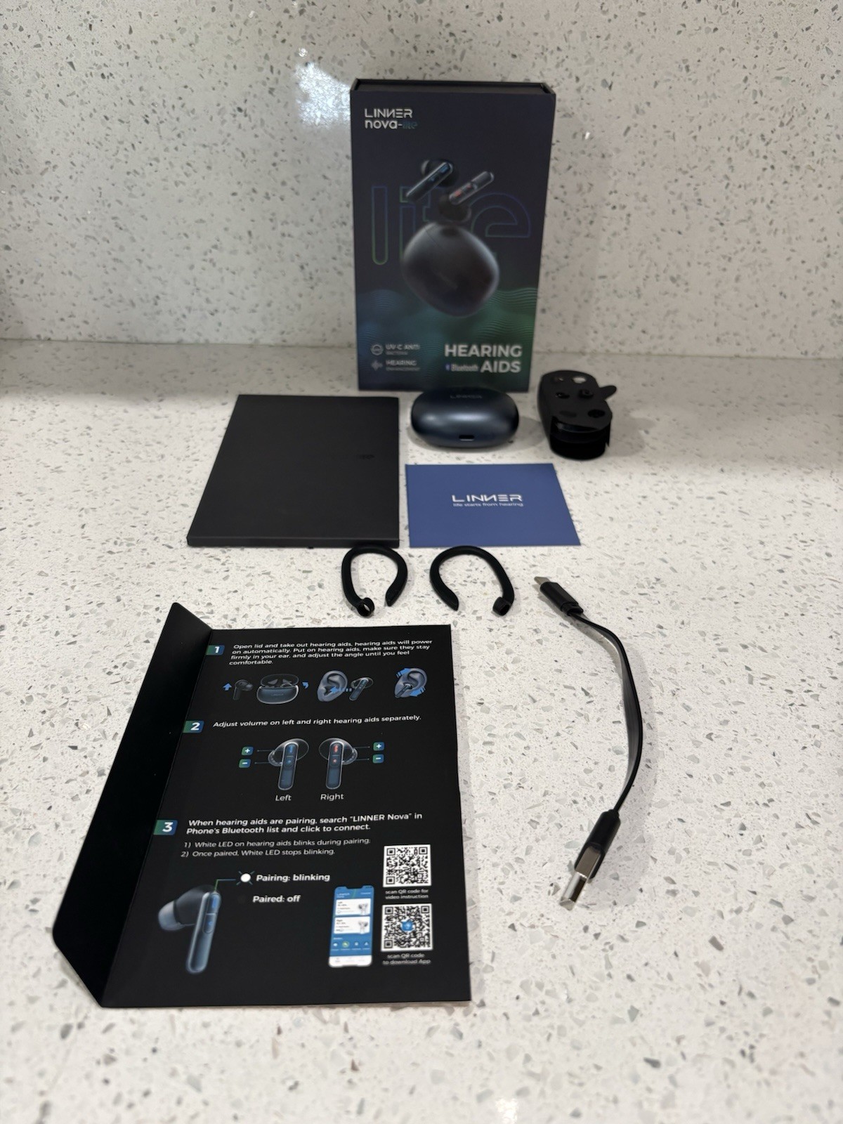 LINNER Nova Lite Bluetooth Hearing Aids Rechargeable