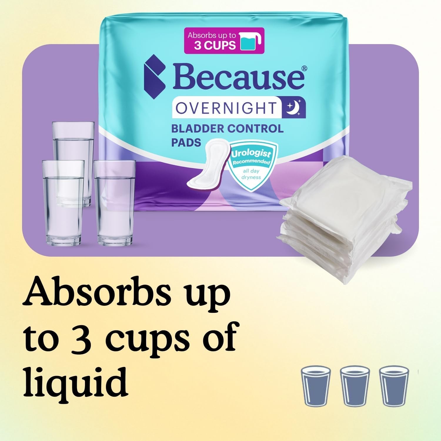 Extra Heavy Absorbency Overnight Pads for Women – 20 Count, Chlorine-Free