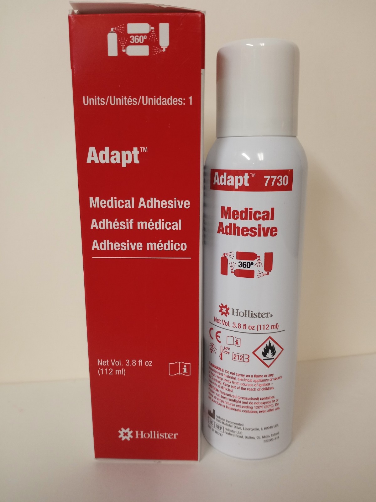 Hollister 7730 Adapt Medical Adhesive Spray, 3.8 fl Oz