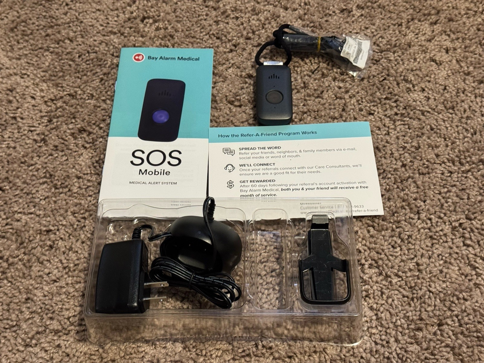 Bay Alarm Medical SOS Mobile GPS Alert Device WV091Z-BA Black, Water Resistant
