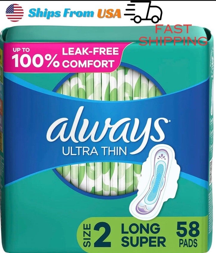 Always Ultra Thin Feminine Pads for Women, Size 2 💅.