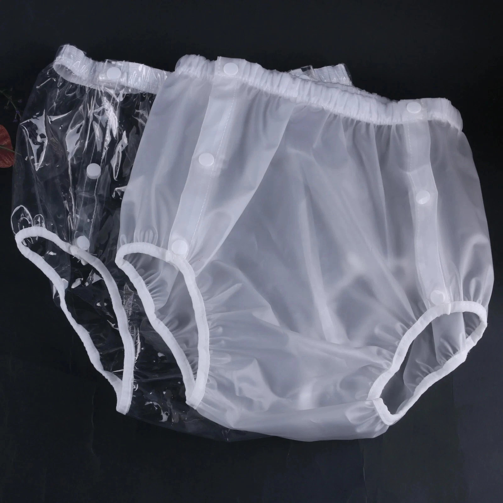 New Design Side Snap Button Sand Transparent Adult Diaper Reusable Washable