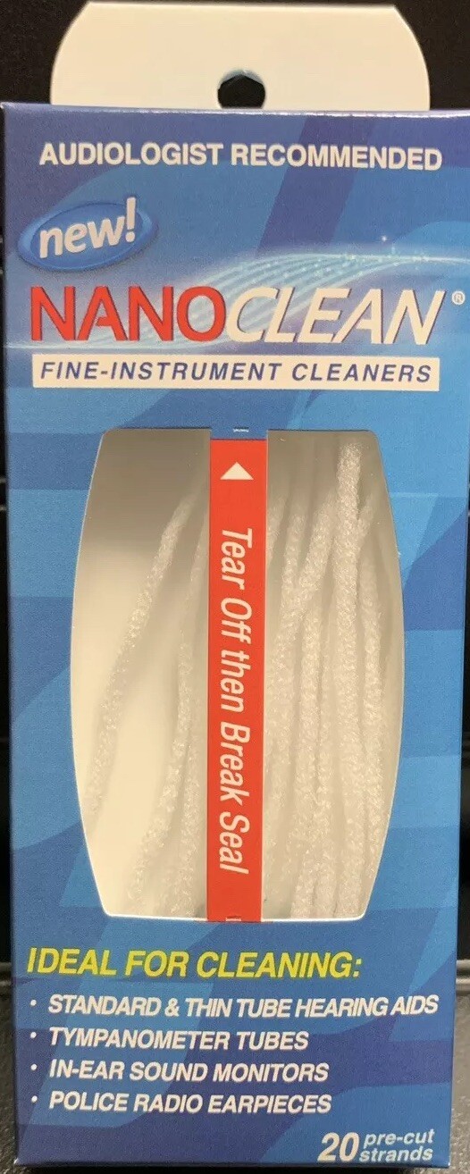 Nano clean Hearing Aid Vent Cleaner. Pack Of 20. Free Shipping. USA Seller.