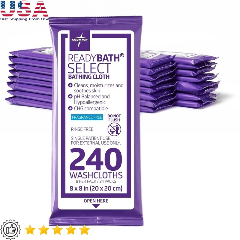 Rinse-Free Adult Body Cleansing Wipes 30 Packs Anytime Anywhere Freshen Up New