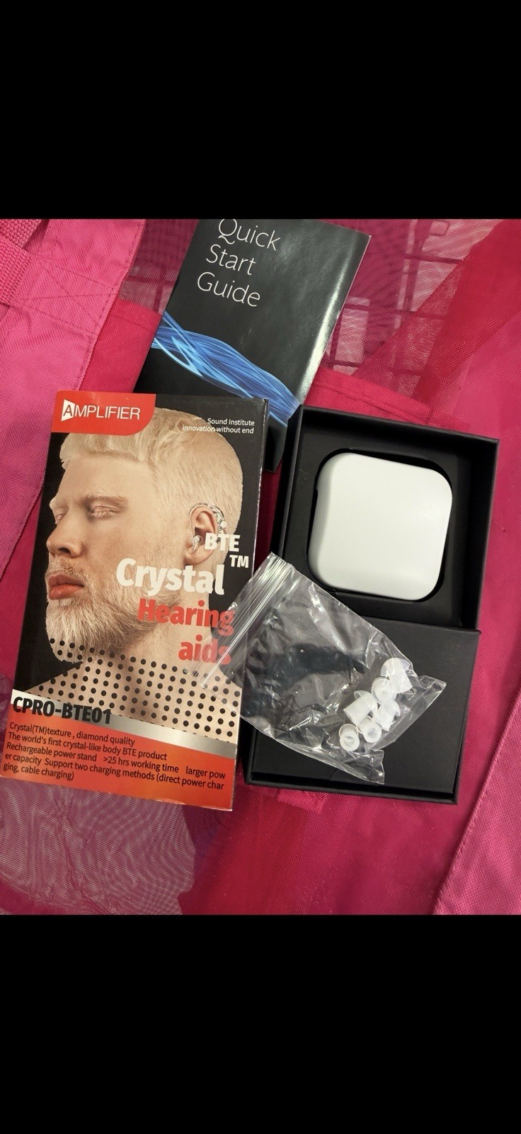 Crystal CPRO-BTE01 Digital Rechargeable BTE Hearing Amplifier w/ Case