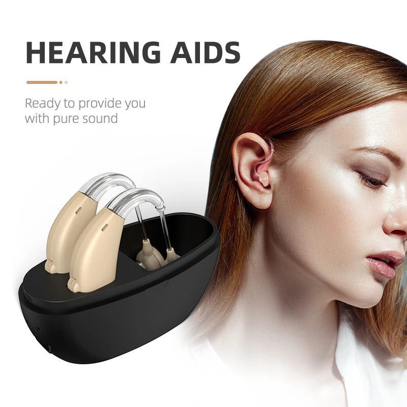 BTE Rechargeable Sound Amplifier Severe Hearing Aid For Deaf People Rechargeable