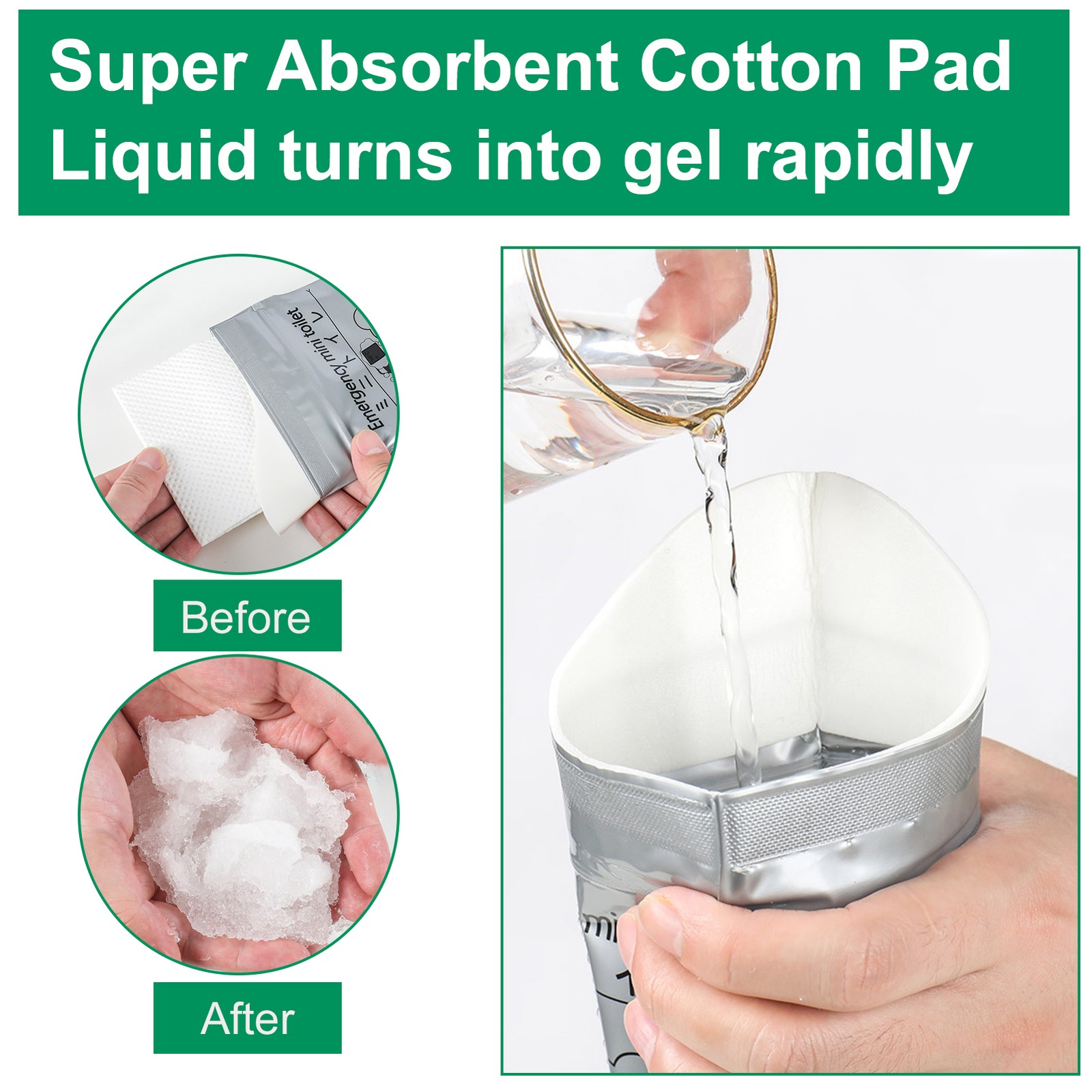 Disposable Urine Bag Portable 700ML Travel Pee Bag For Outdoor Travel Emerg RVAM