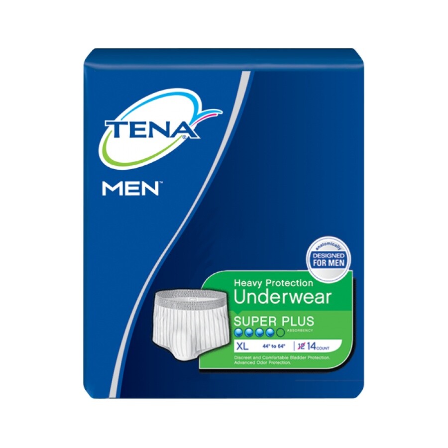 TENA Men Protective Underwear X-LARGE 44-64in, 28 Count – 2 Packs of 14
