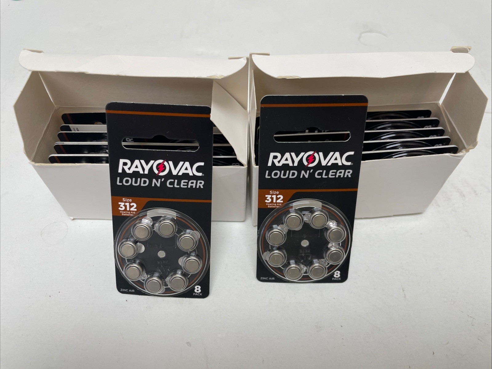 160 Total Rayovac Size 312 Loud N’ Clear Hearing Aid Batteries Exp 5/2027 20×8