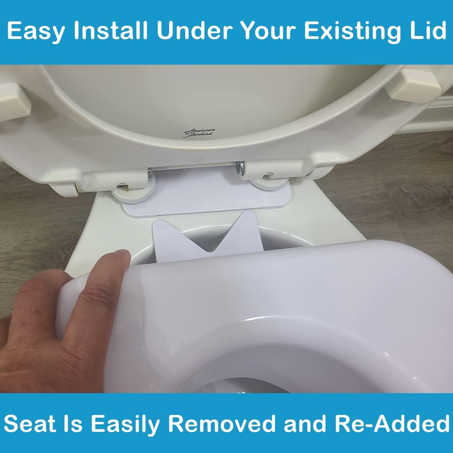 CAREX Quick-Lock Raised Toilet Seat Adds 4″of height to the toilet seat (190)