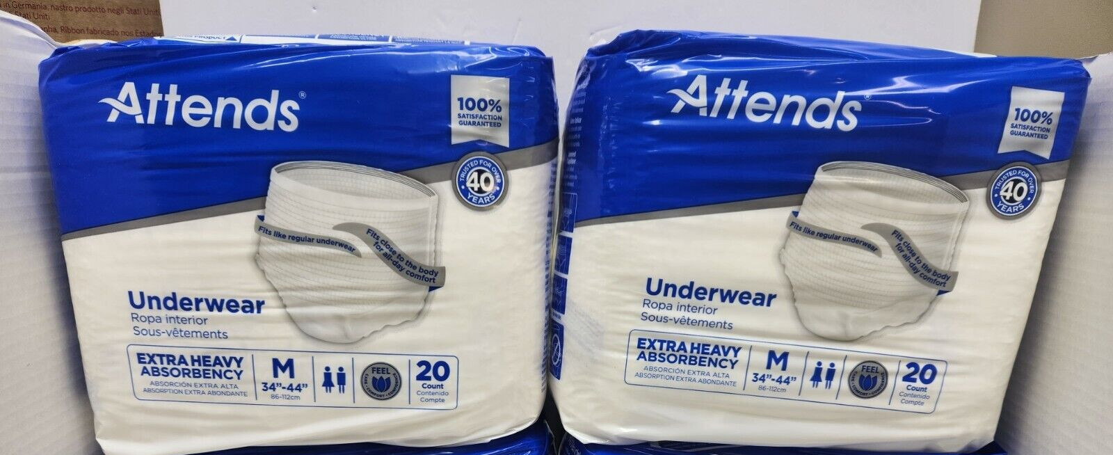 Attends APV20 Adult Underwear Extra Heavy Absorbency Medium 40 Count