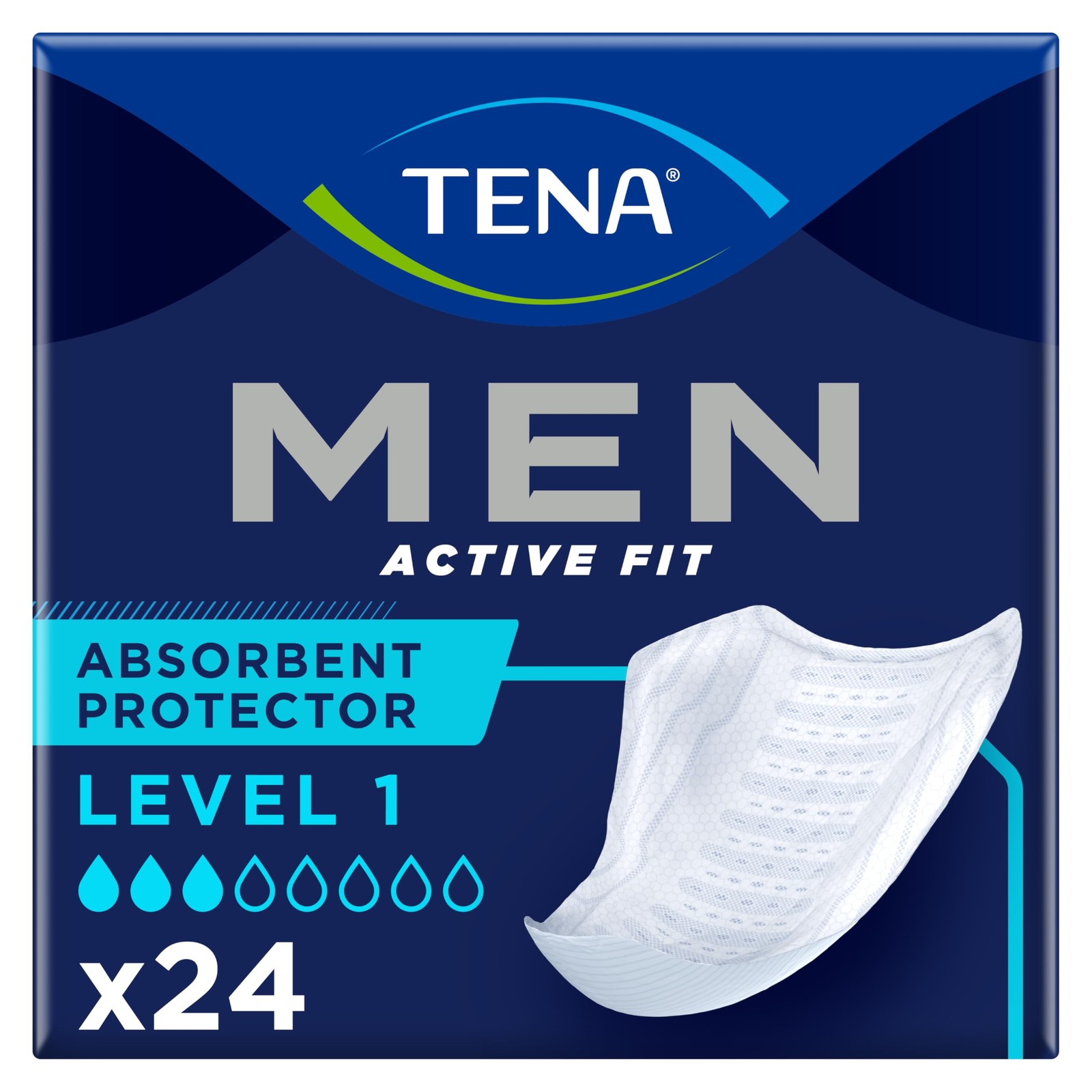 Tena Men Incontinence Protector, Level 1, 24 24 Count (Pack of 1), Beige