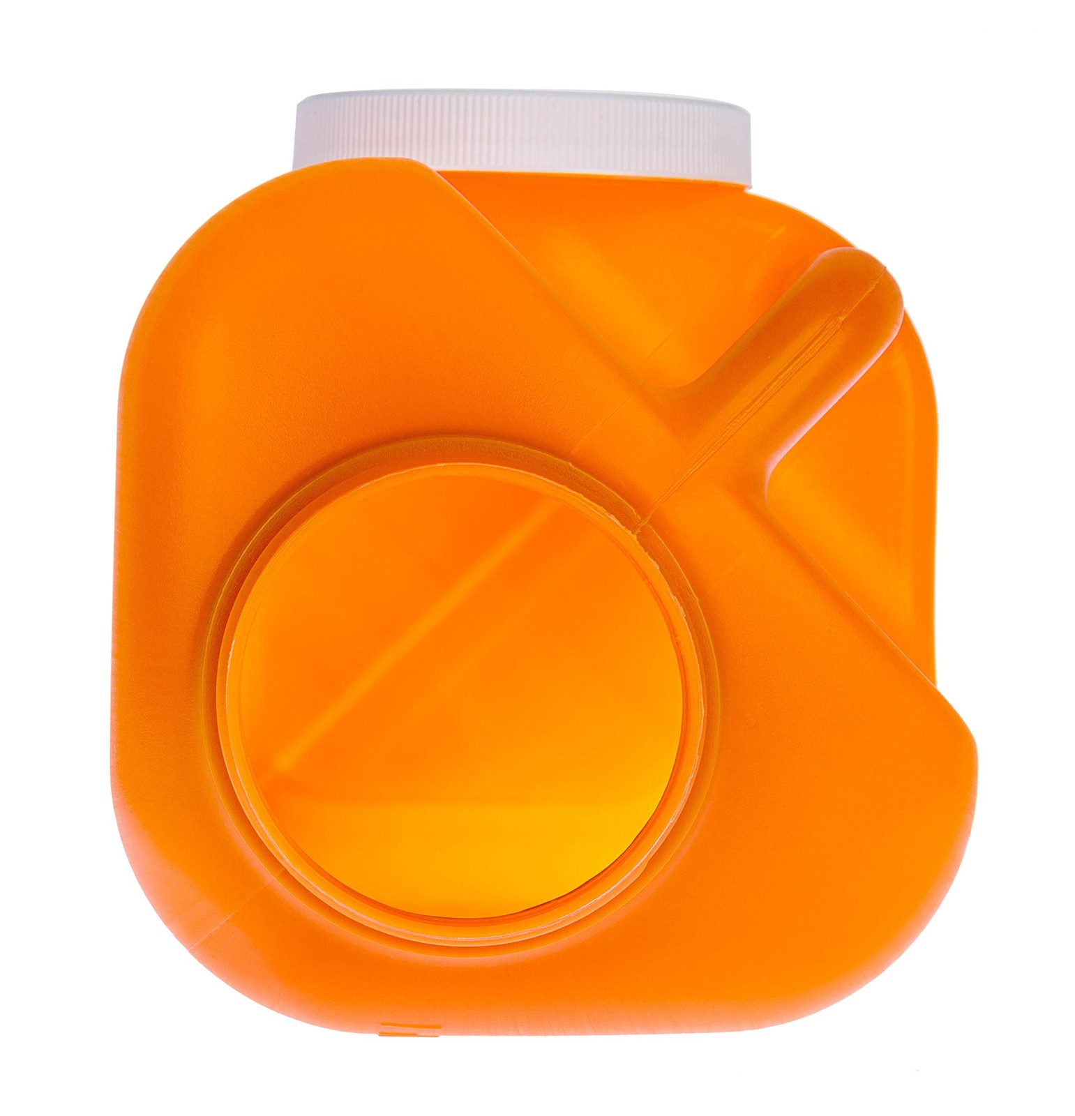 Large Male Urinal with Leak Proof Screw Cap Lid (3000 mL or 101 oz.) (Amber Colo