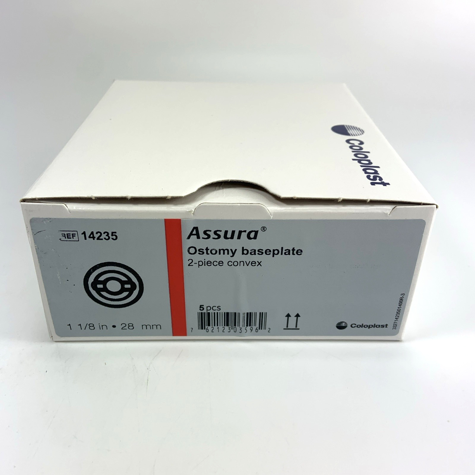 5 Coloplast 14235 Assura Ostomy Baseplate 2-Pc Convex 1 1/8 ” Exp 2028-29