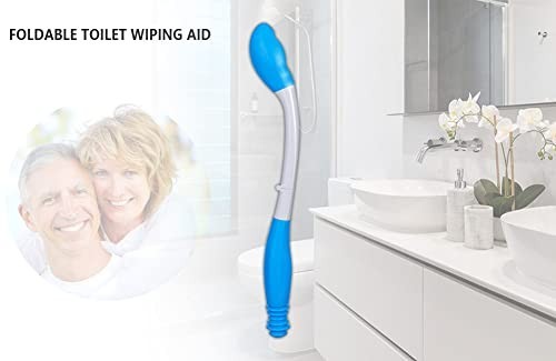 Foldable Long Reach Toilet Wipe Aid 15.75 Inch Comfort Self Wipe Wand Ergonomic