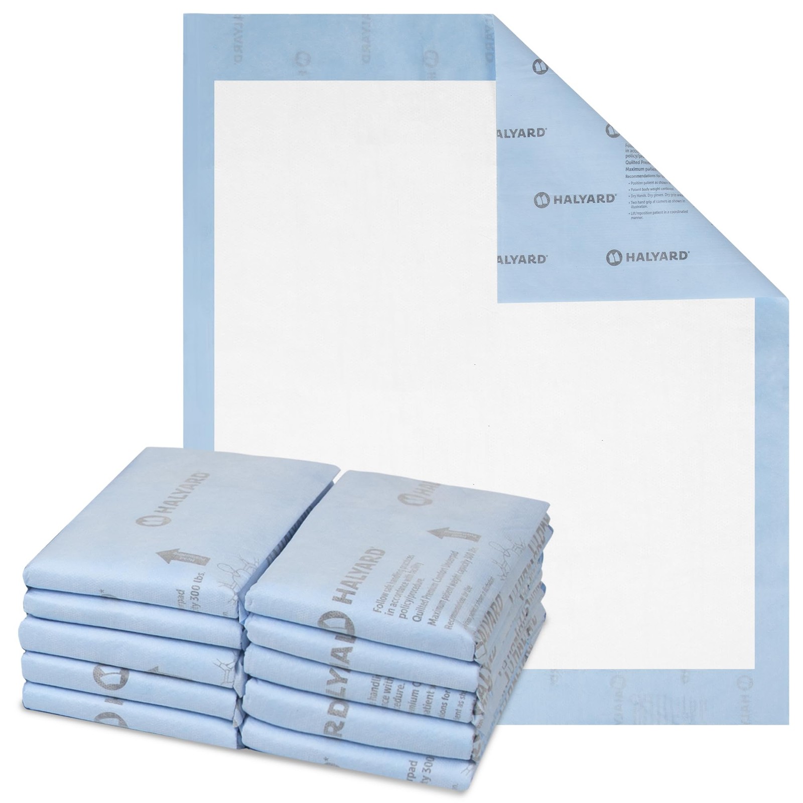 Disposable Underpads 30 x 36 Inches Blue Chux Pads Case of 40 Incontinence Bed