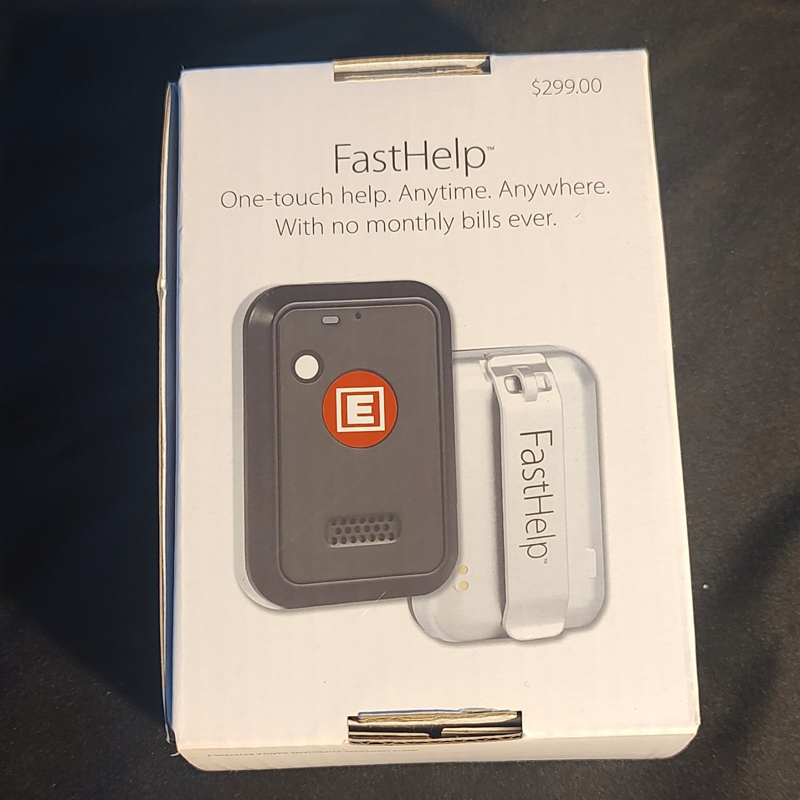 FastHelp Medical Alert Device No Monthly Fee SOS Pendant Open Box Complete