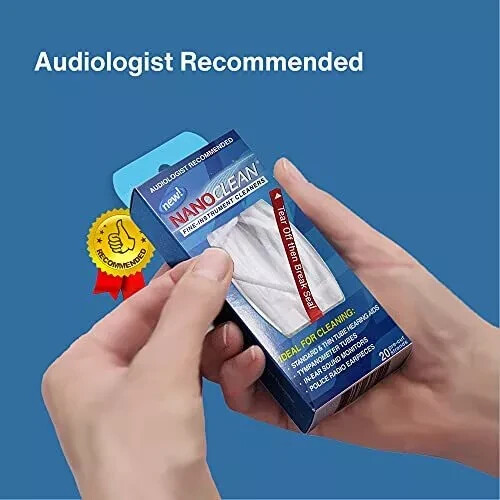 NanoClean All-in-1 Hearing Aid Cleaning Kit – 1 Pack of 20 Ready-to-Use Strands