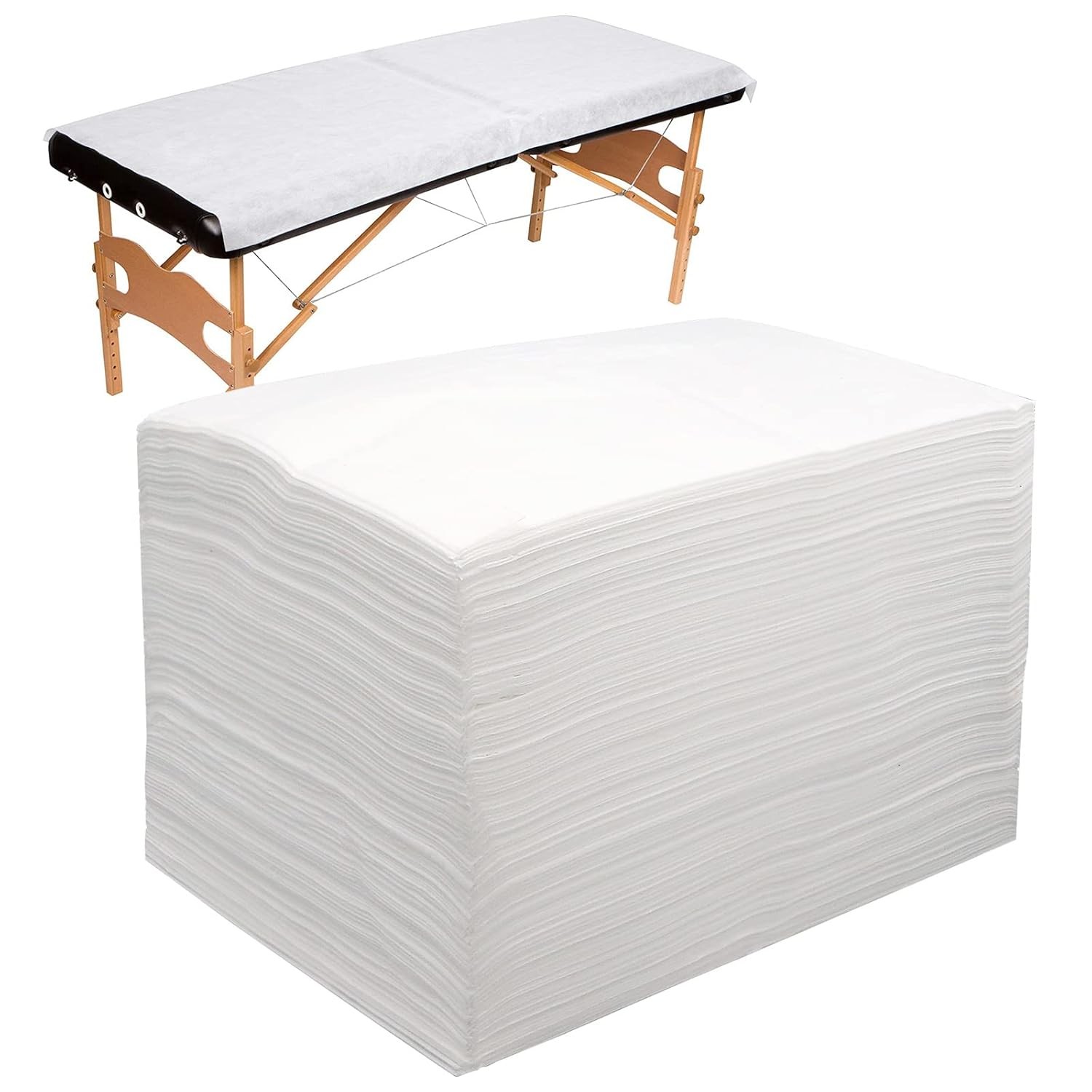 100pcs Massage Table Sheets, Disposable Bed Sheets Soft Non woven White-100PC