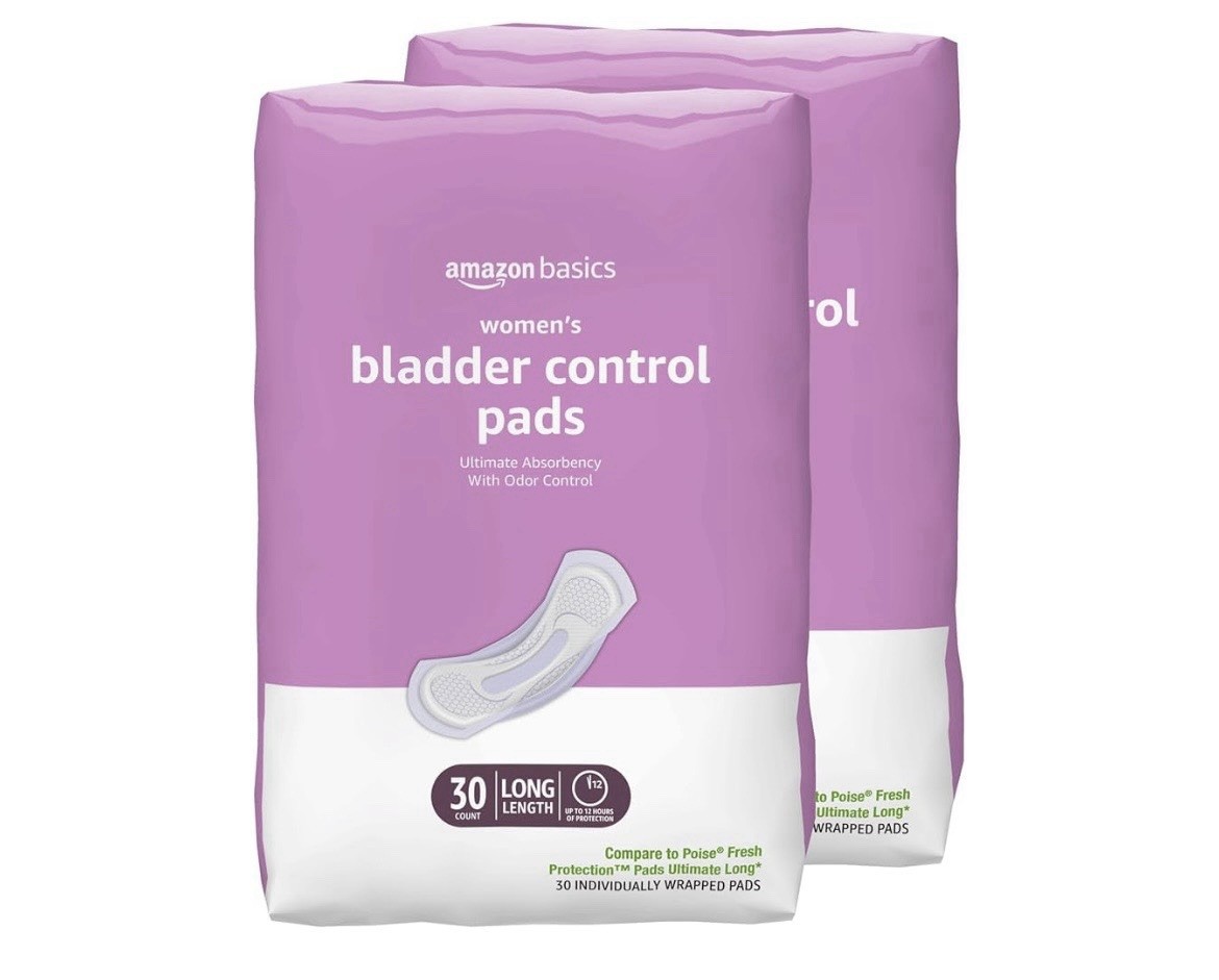 Amazon Basics Women Incontinence Bladder Control Pads 60 Ct Long Length Ultimate