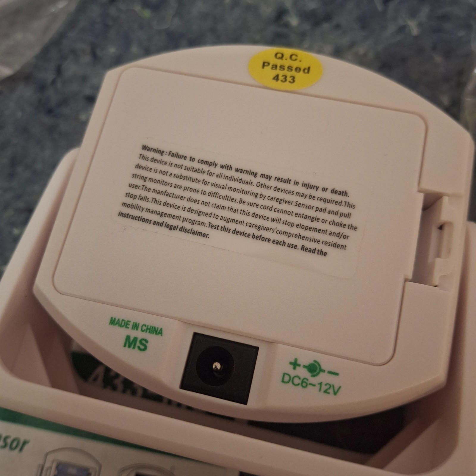 Smart Caregiver Cordless Alert Monitor & Motion Sensor System 433-MS 433-EC